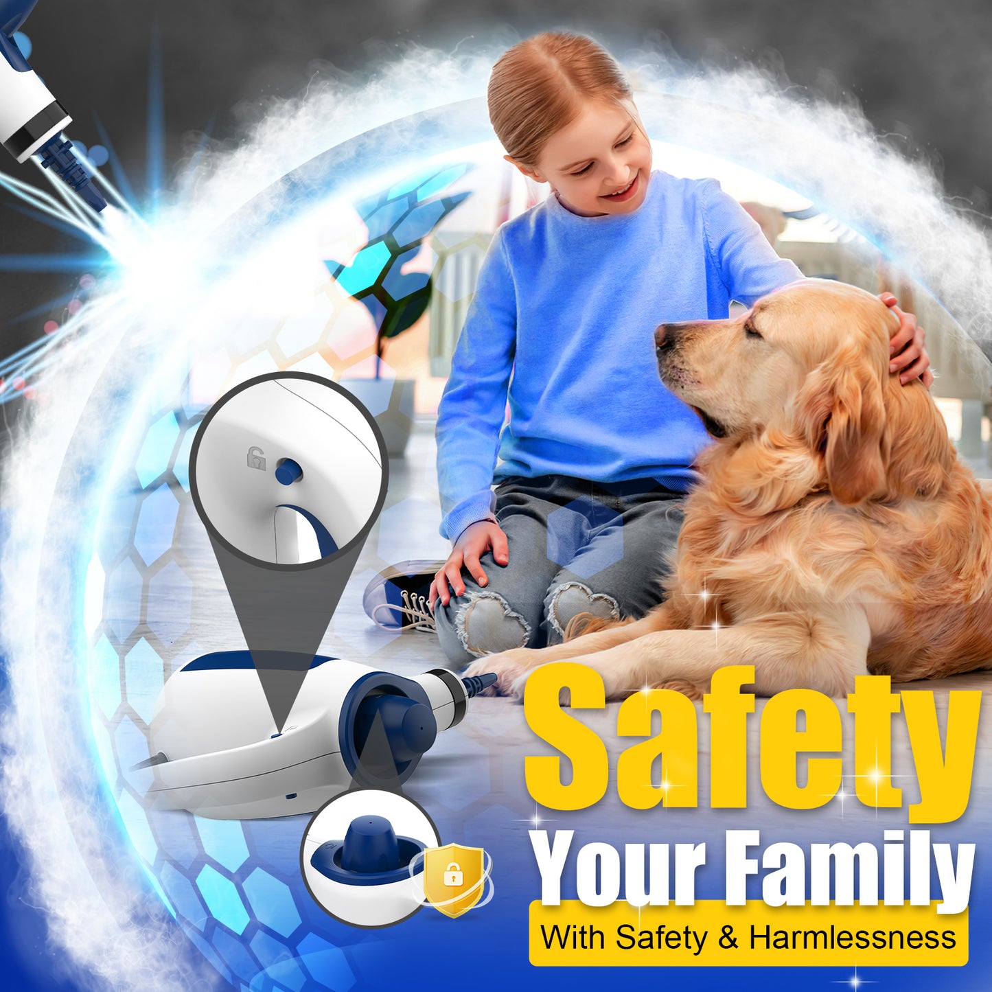 Hand Held Steam Cleaner, Portable Steam Cleaners, Steam Cleaner Handheld, Comes with 12-Piece Accessories for Multi-Surface Stain Removal, Perfect for Stain Removal, Car, Sofa, Floor, Bathroom, Window